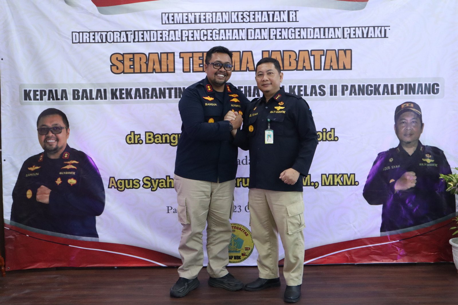 Serah Terima Jabatan Kepala Balai Kekarantinaan Kesehatan Kelas II Pangkalpinang